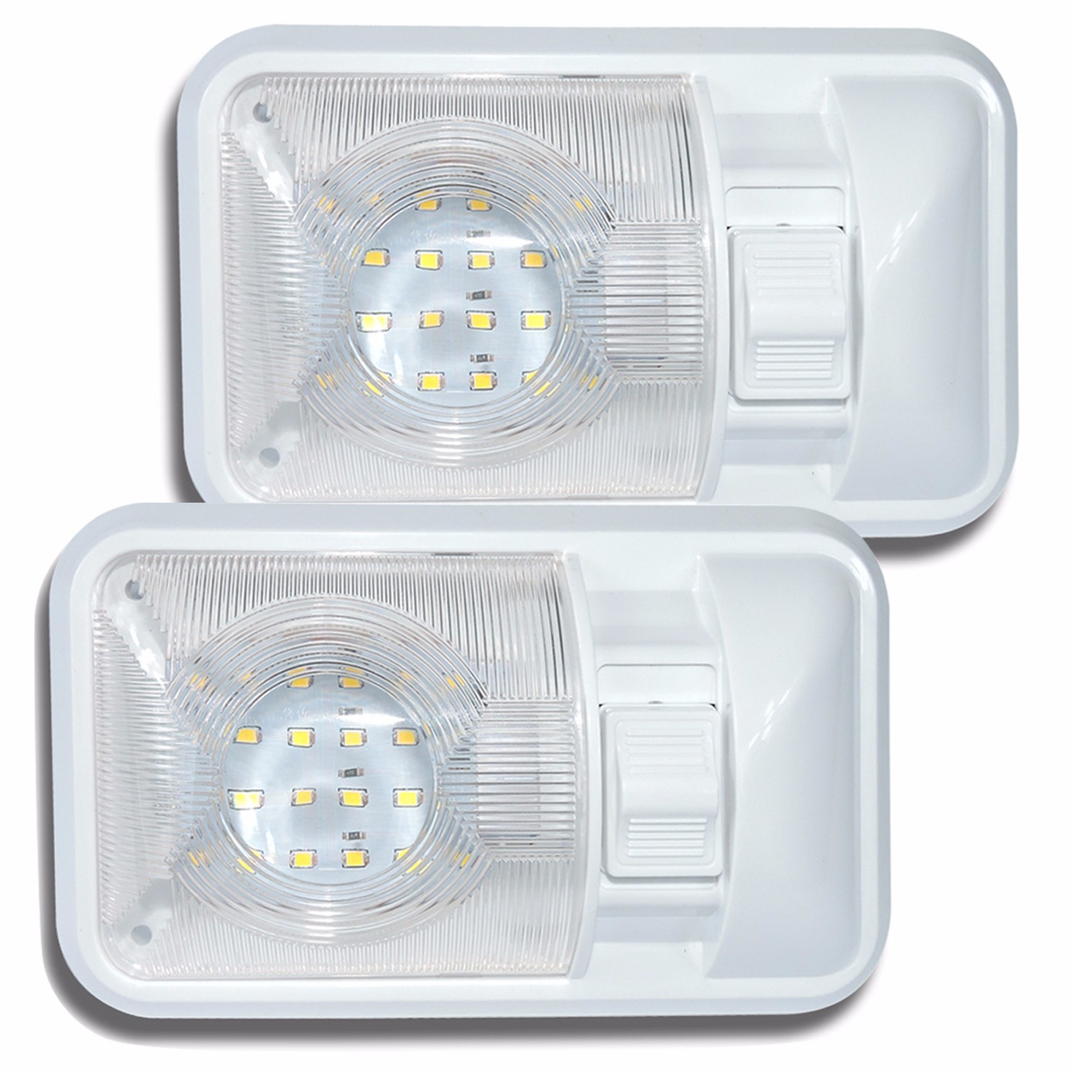 2 Pack 12V Led RV Ceiling Dome Light RV Interior Lighting for Trailer Camper 