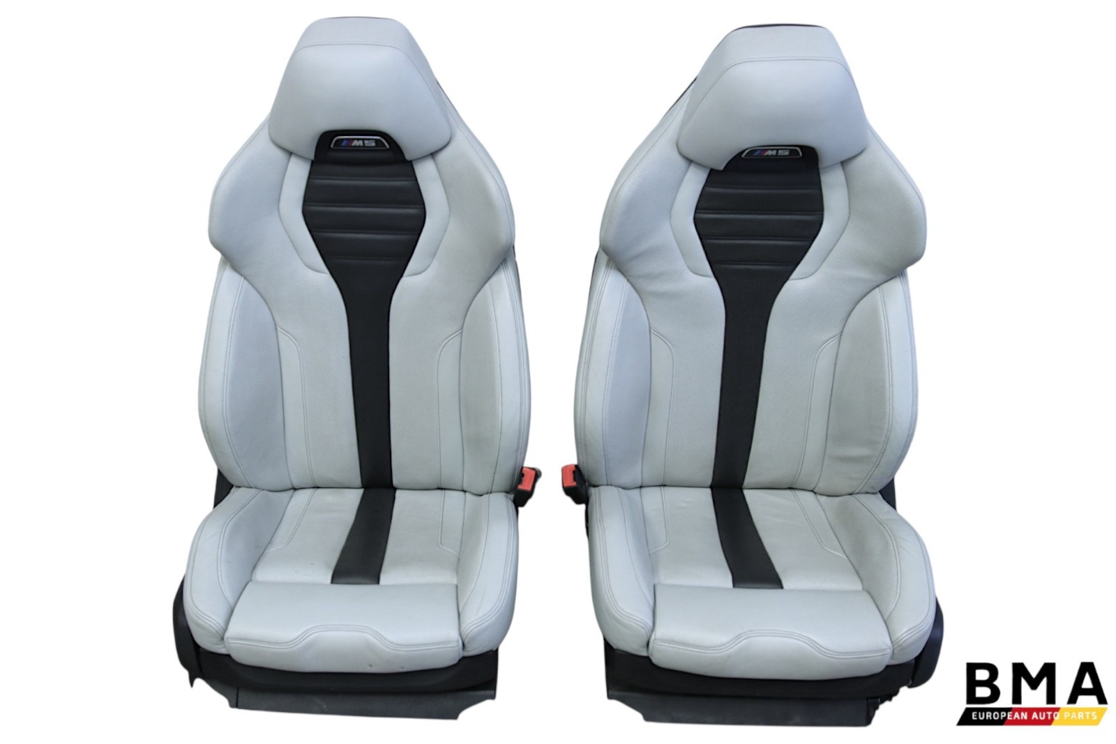 BMW M5 F90 Front Silverstone Leather Seat Assembly Set 2018 - 2023 OEM