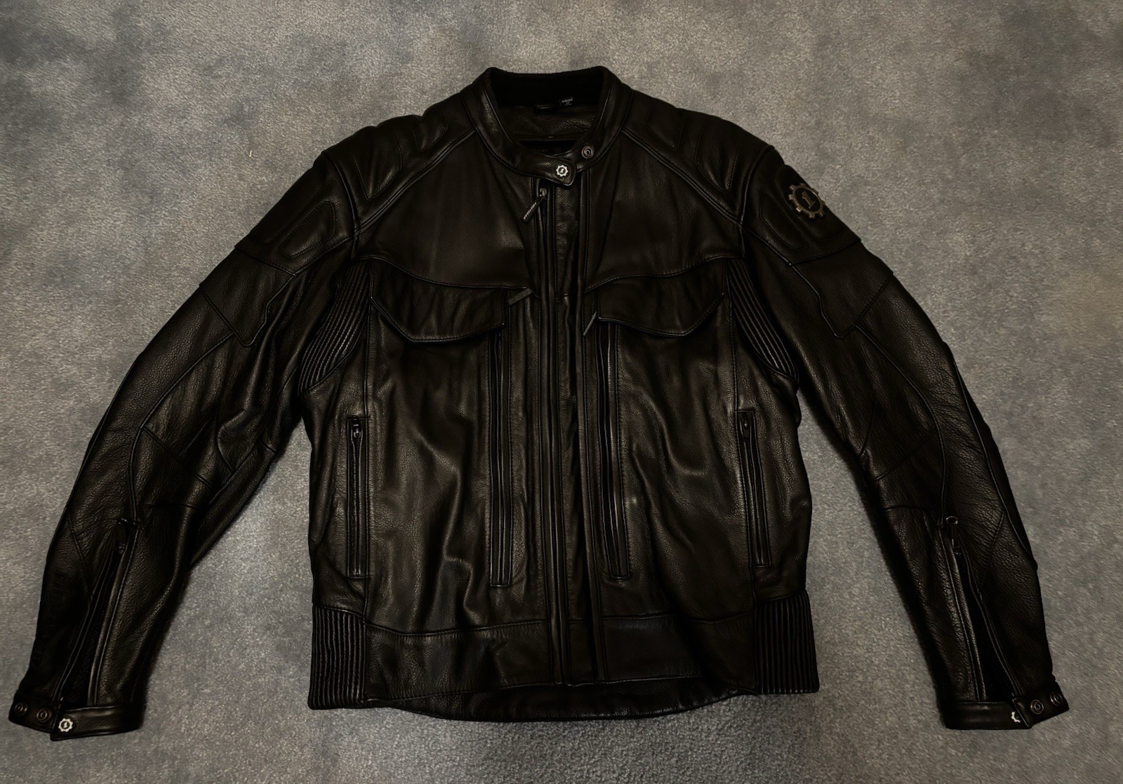 First Gear Vintage Padded Leather Liner Vented Motorcycle Jacket Men Large First Gear Vintage Padded Leather Liner Vented Motorcycle Jacket Men Large
