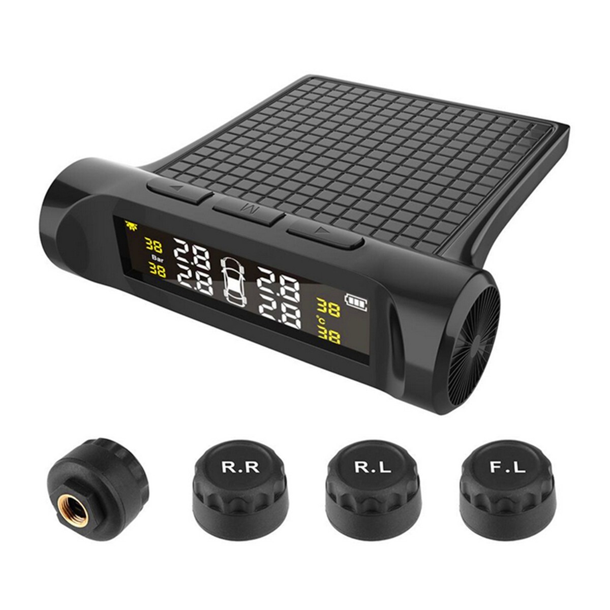 4Pcs External Sensor Car Tire Pressure Temp Monitor System Parts Accessories