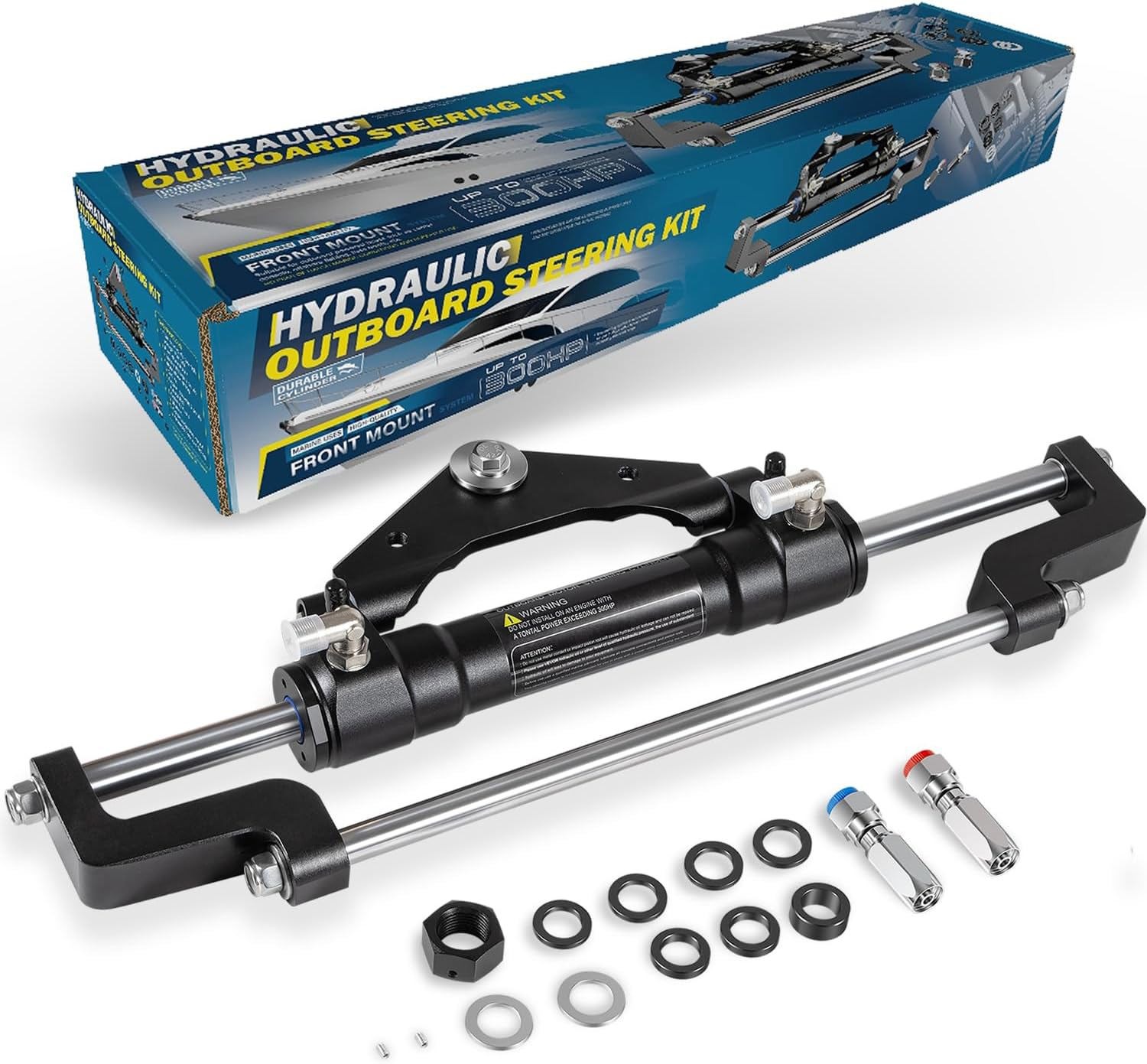 HC5345-3 Hydraulic Outboard Steering Cylinder Front Mount for 300HP Boats