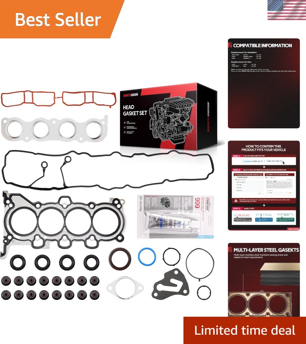 HS26561PT Cylinder Head Gasket Set for Elantra 2011-2016 1.8L HS26561PT Cylinder Head Gasket Set for Elantra 2011-2016 1.8L