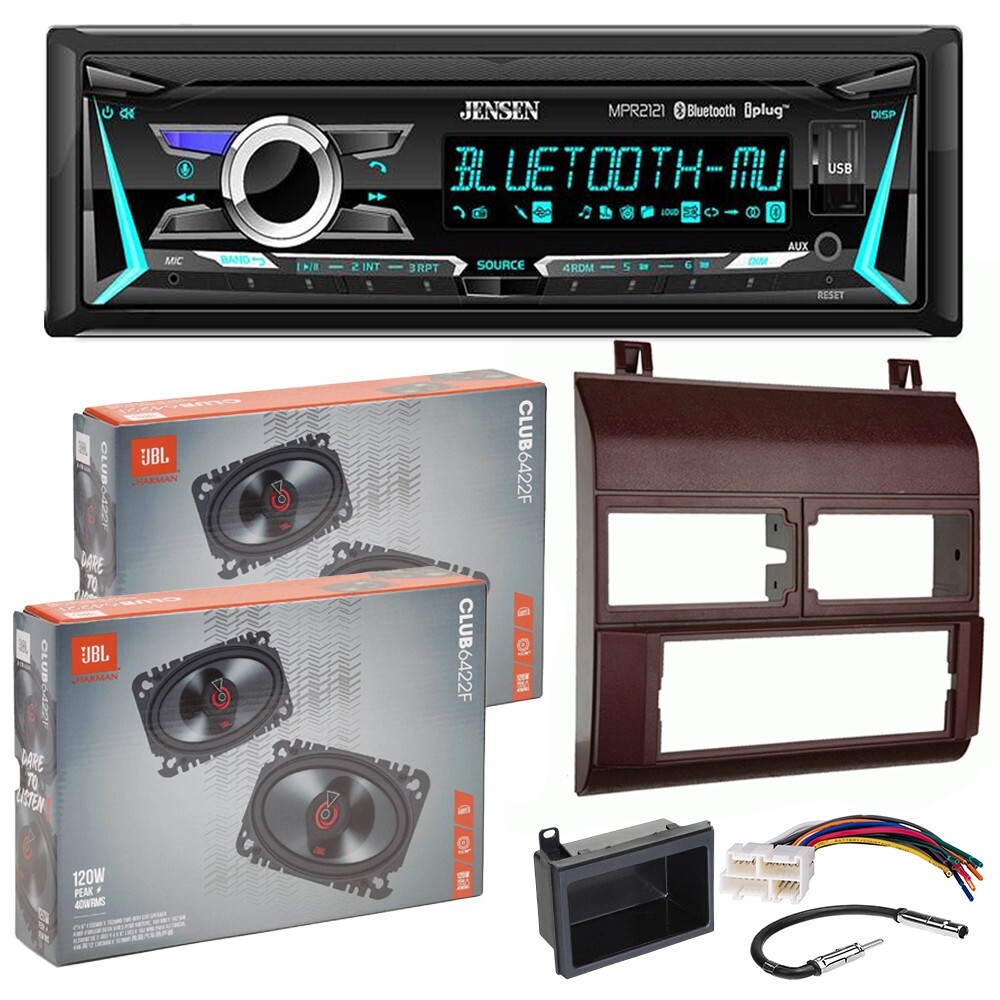 Car Stereo Bluetooth AM/FM Radio & 4 JBL Speakers for 1988-1994 C/K  Pickup Red