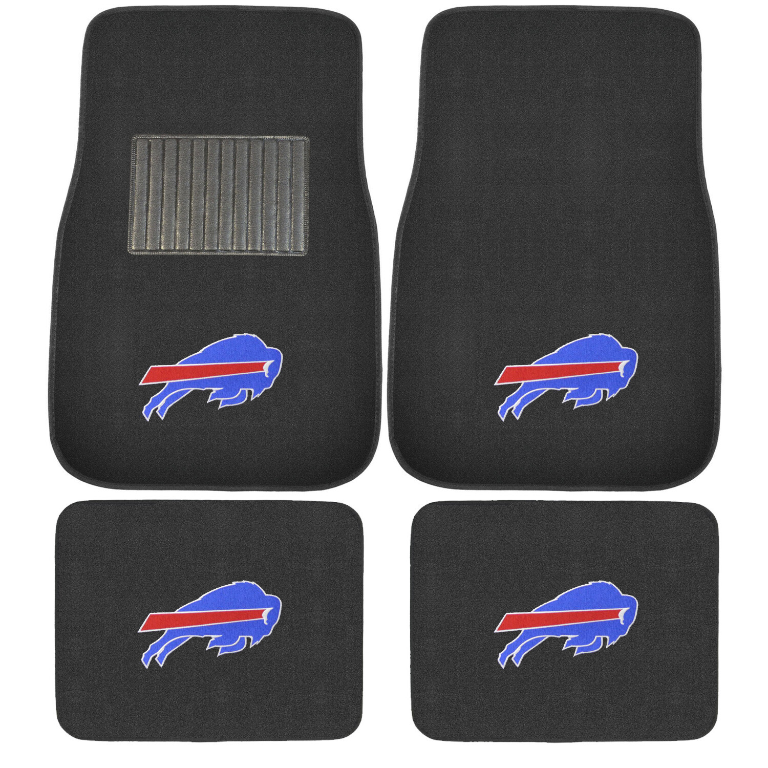 New 4pcs NFL Buffalo Bills Car Truck Front Rear Carpet Floor Mats Set New 4pcs NFL Buffalo Bills Car Truck Front Rear Carpet Floor Mats Set