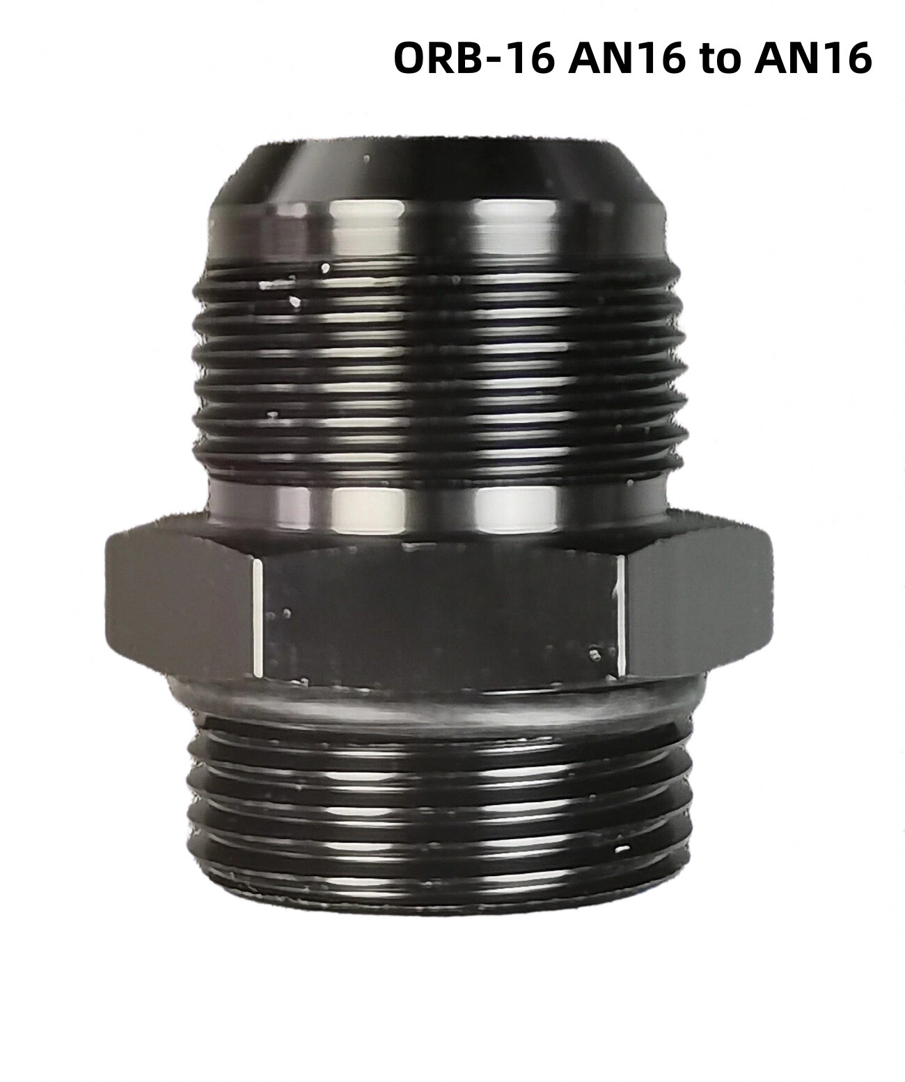 ORB-16 O-ring Boss AN16 16AN to AN16 16AN Male Adapter Fitting Black
