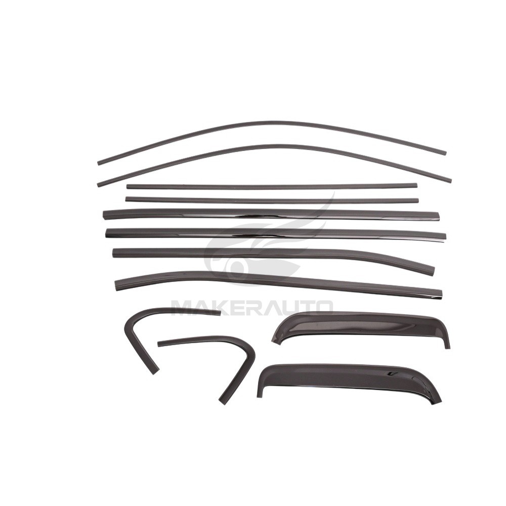 12Pcs Car Window Trim Strip Cover For 2019-2026 GMC Sierra 1500