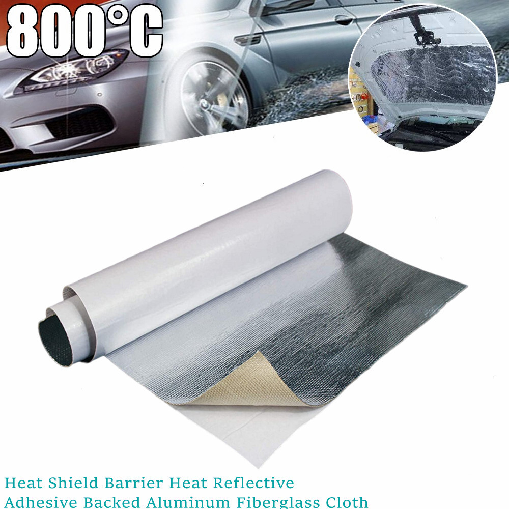 Heat Shield Barrier Heat Reflective Adhesive Backed Aluminum Fiberglass Cloth
