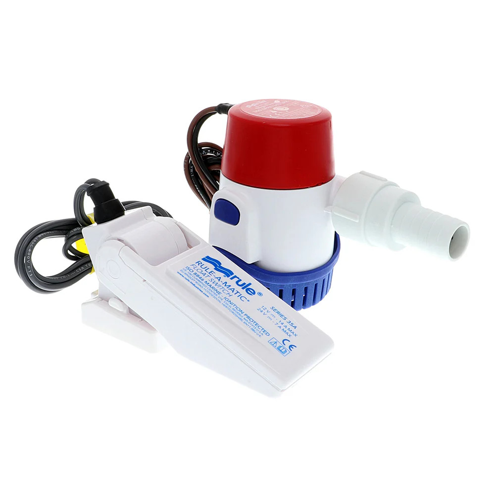 Rule 24DA-35A | 360 GPH Standard Bilge Pump Kit w/Float Switch, 12V