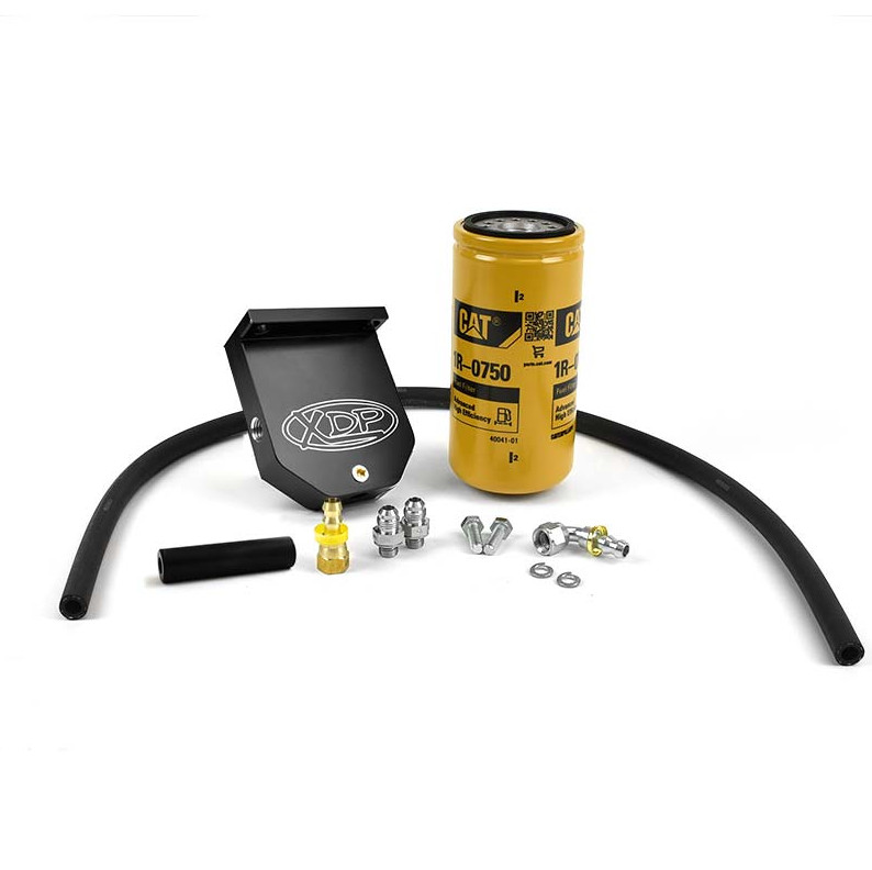XDP XD391 6.7L Cummins CAT Fuel Filter Adapter with CAT 1R-0750 Filter