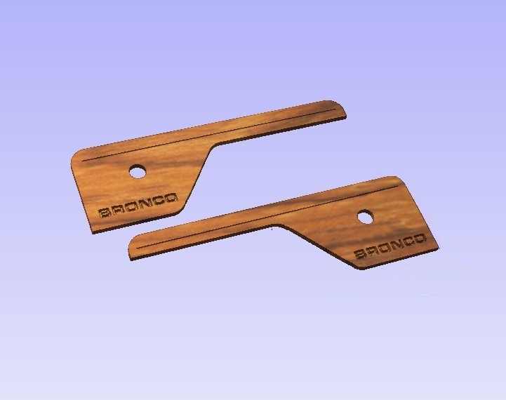 73-79 Ford Truck 78-79 Bronco Custom Wood Door Insert Panels - 