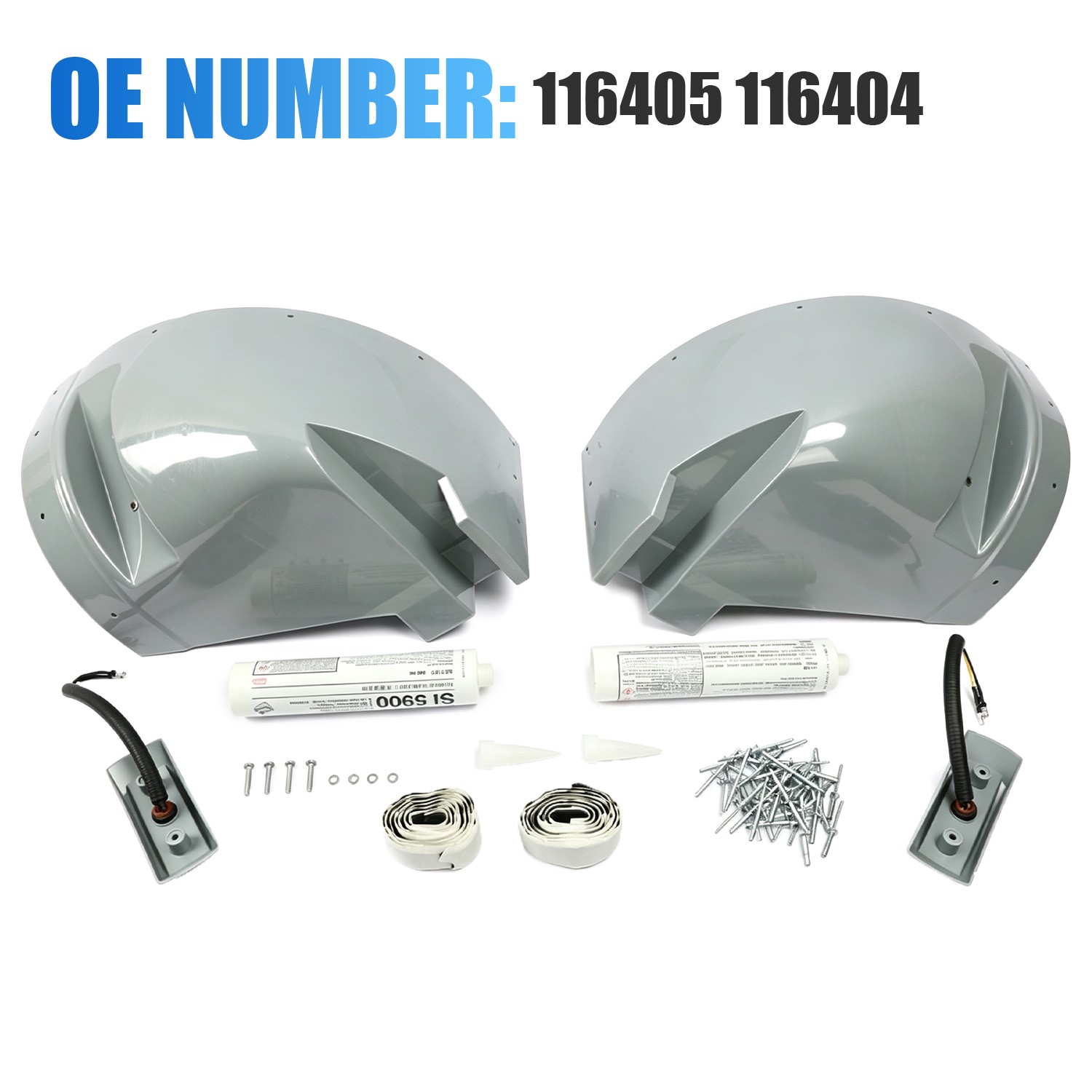 Complete Corner Cap Kit Replaces Supreme Truck Body 116404/116405 - OEM NEW