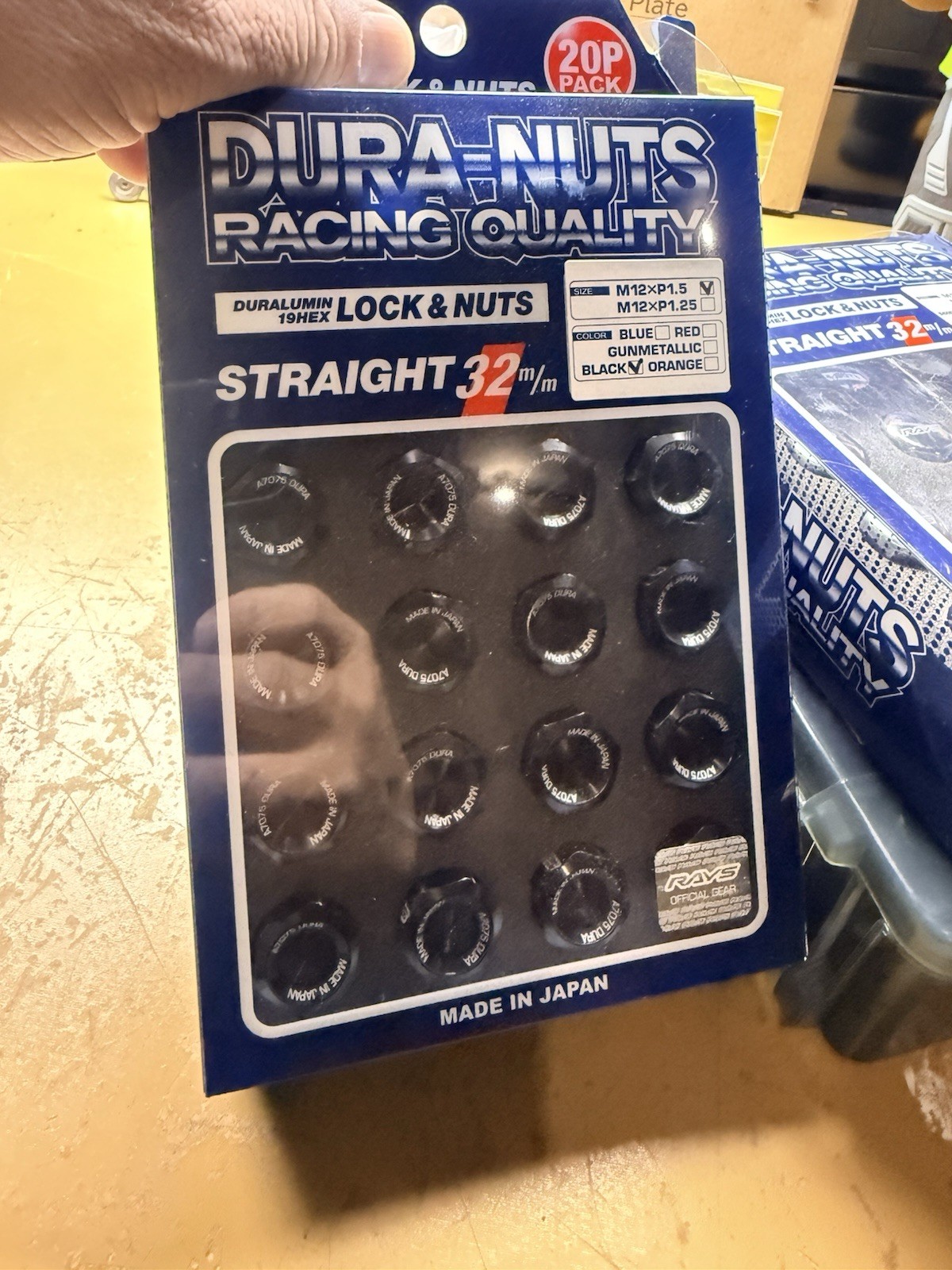 Rays Volk Racing 32mm Duranuts Aluminum Black - 12x1.50 Used Authentic