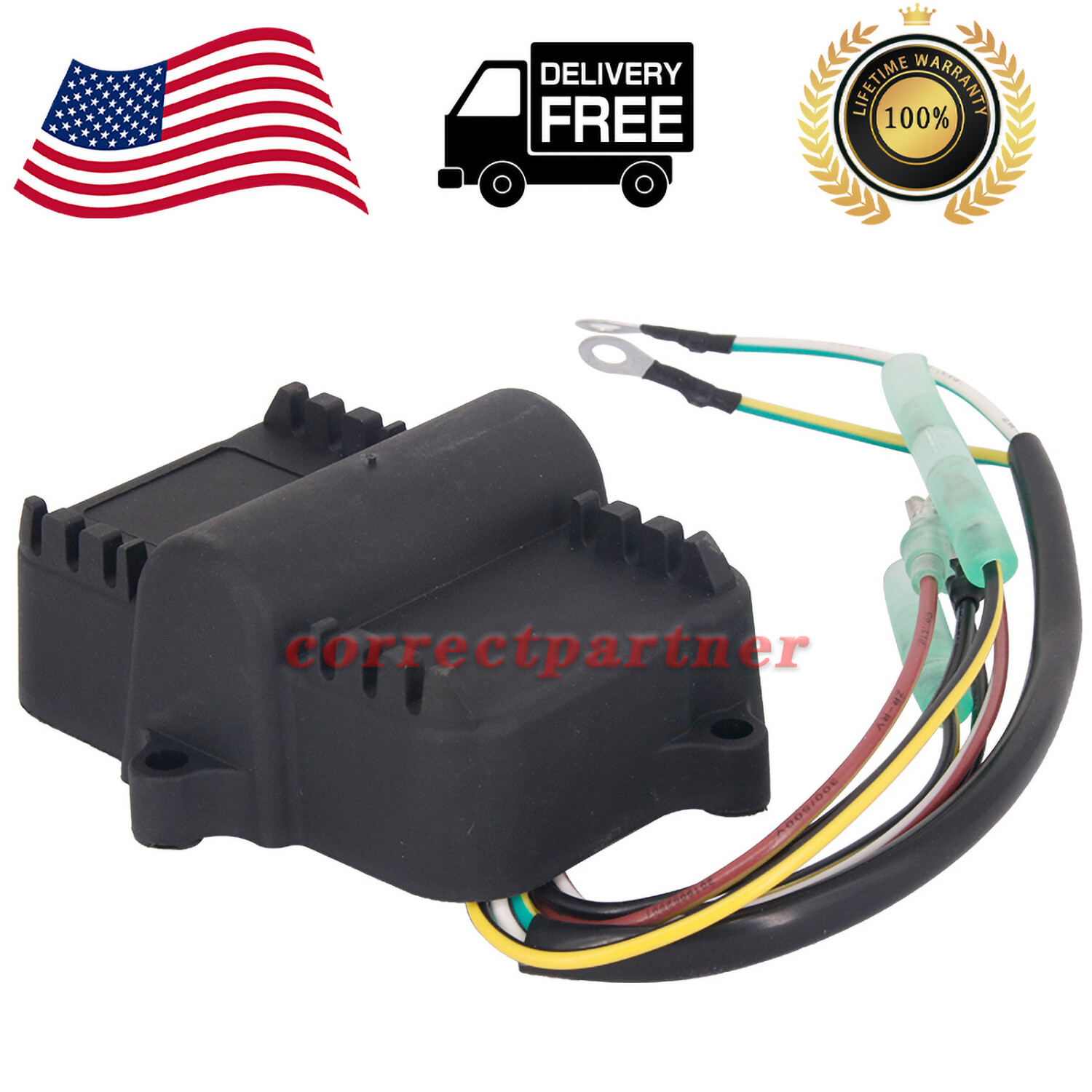 1984-1998 For Mercury/Mariner 6hp-35hp Outboard Switch Box CDI 339-7452A19 2-Cyl