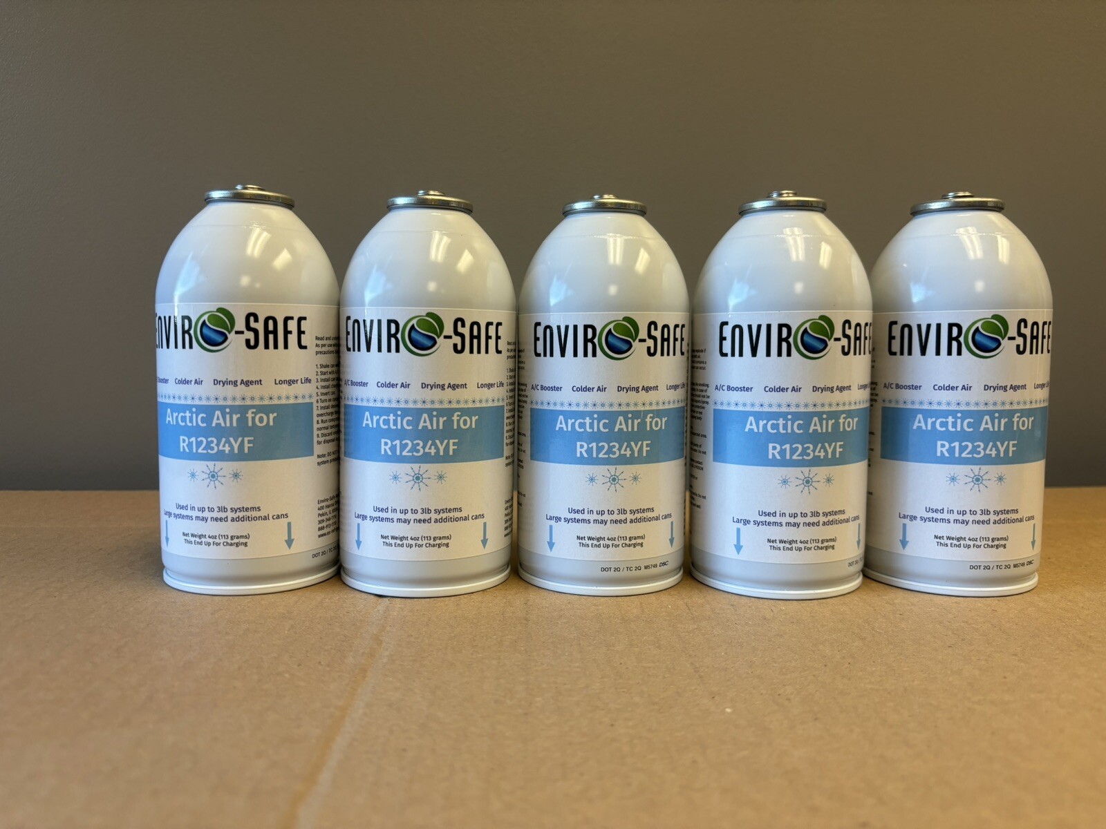 Envirosafe Arctic Air For R1234YF  Auto NOT a Refrigerant. Case of 5 Cans (4oz)