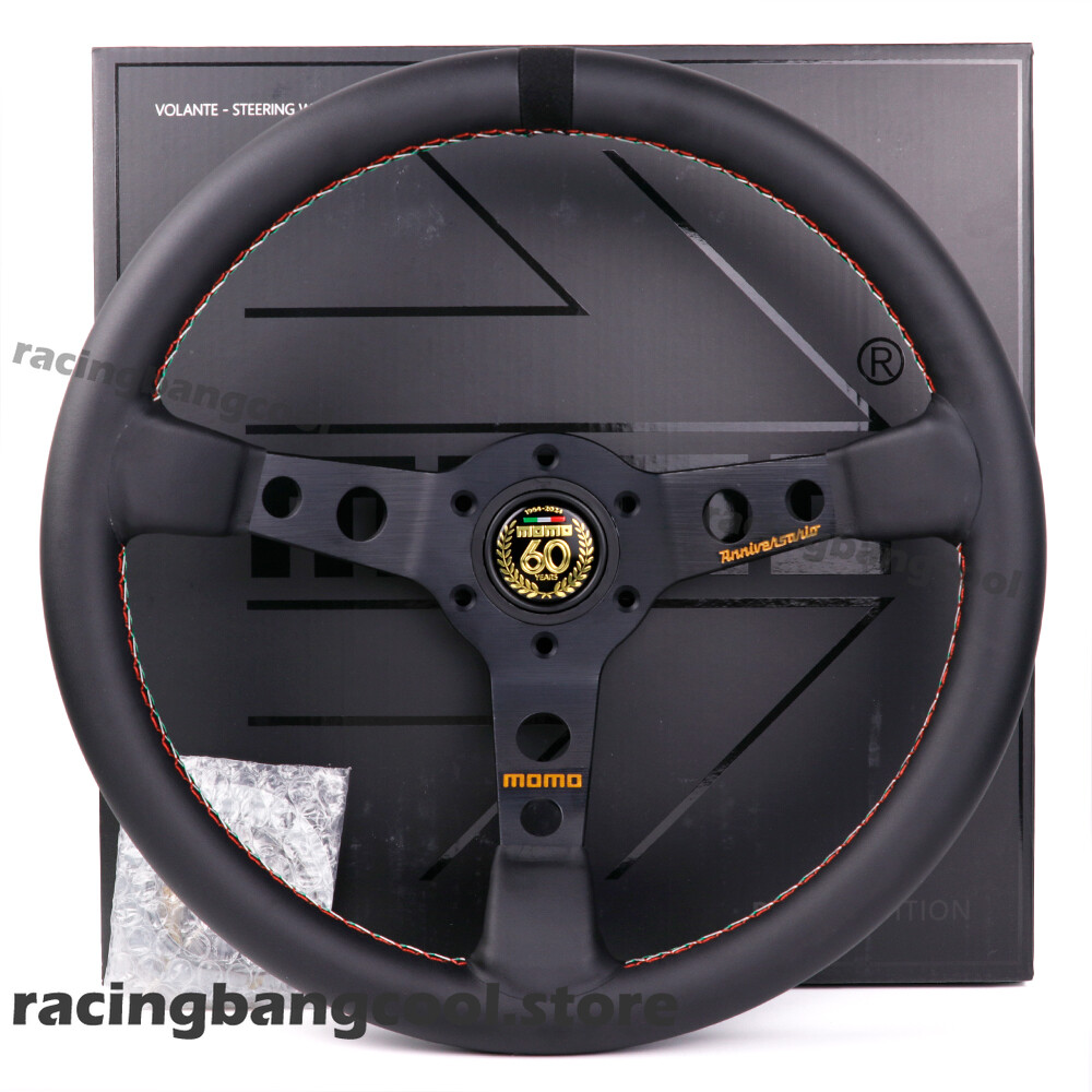 MOMO Style 60th Anniversary 350mm/14inch Mid-Deep Leather Sport Steering Wheel