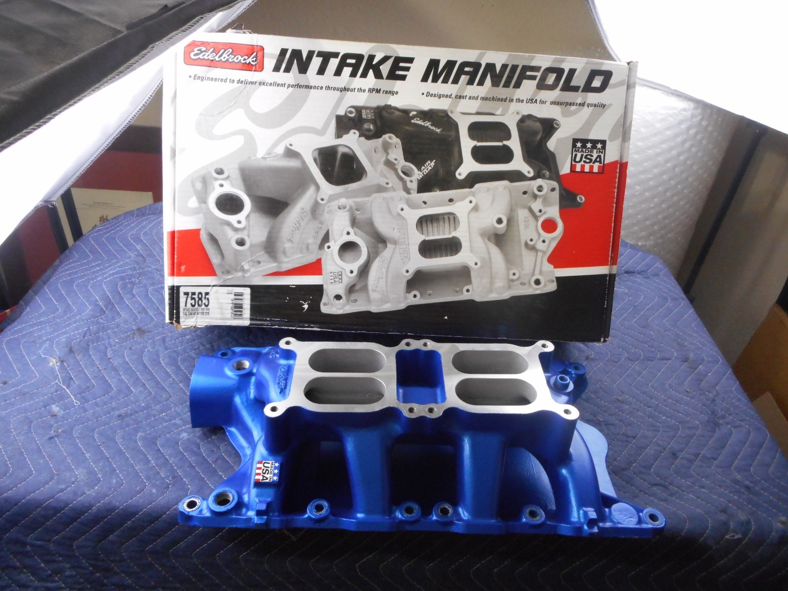 NEW Ford 351W Edelbrock RPM Air Gap 7585 Dual Quad 2X4 HiPo Intake Manifold NEW Ford 351W Edelbrock RPM Air Gap 7585 Dual Quad 2X4 HiPo Intake Manifold