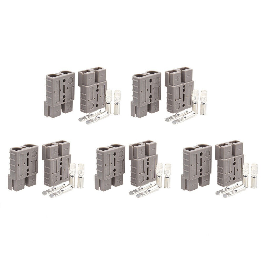 10X 50A 12V Auto Car Battery Quick Connect Disconnect Plug Winch Connector Gray