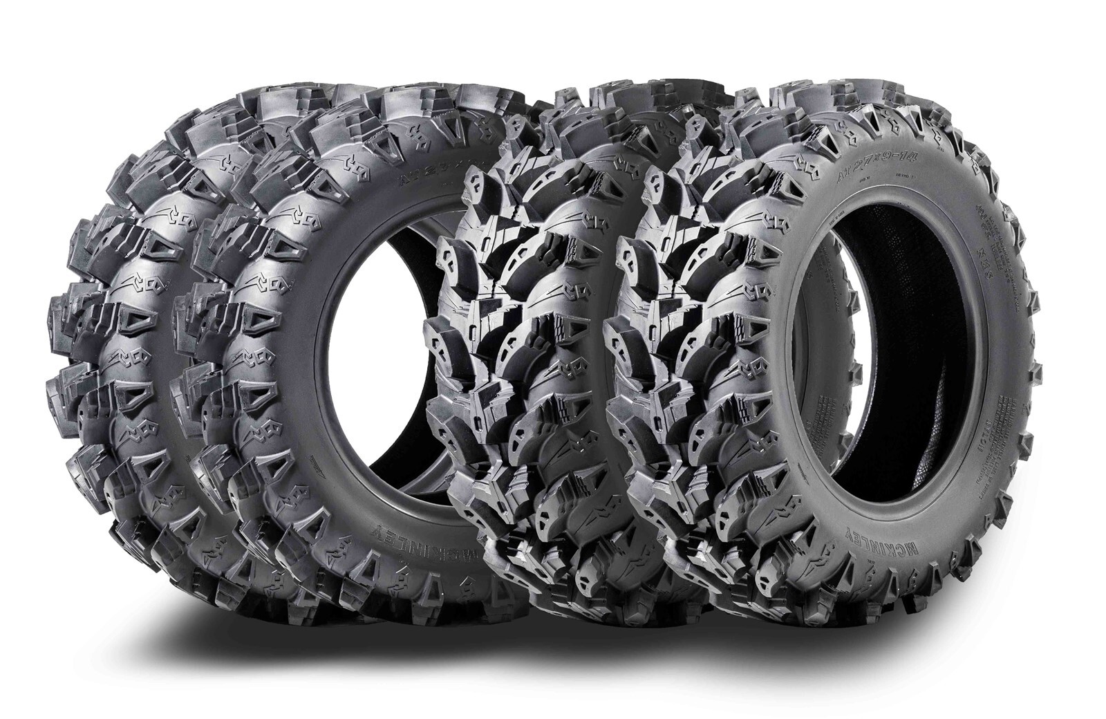 MCKINLEY UTV ATV Tires 27X9-12 6 Ply Super Mud 27X9X12 Offroad X611, Set 4
