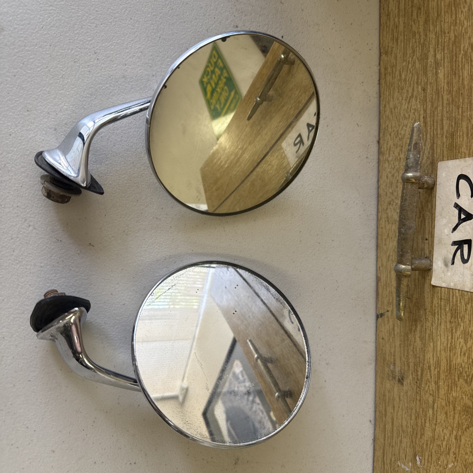 VINTAGE OEM LUCAS JAGUAR Left & Right SIDE VIEW MIRROR ORIGINAL Wow