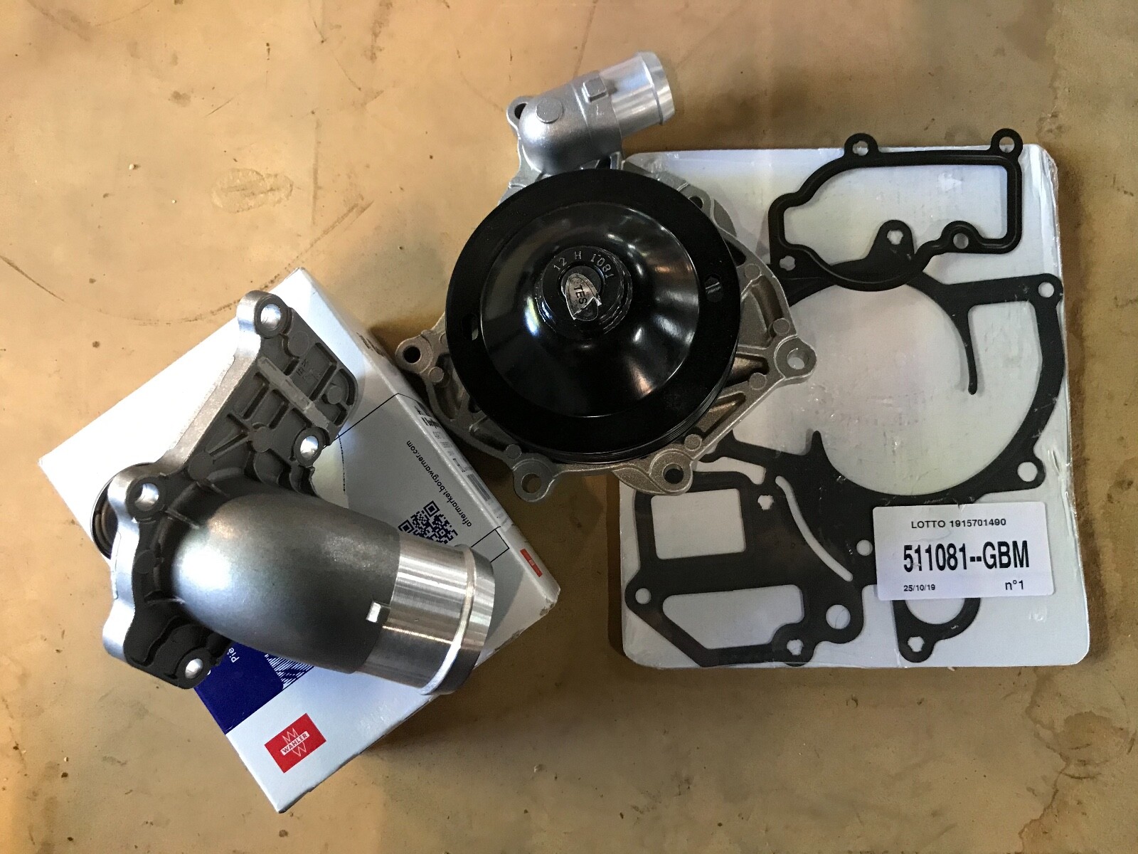 PORSCHE 996 986 911 BOXSTER WATER PUMP kit with LOW TEMP THERMOSTAT Serp Belt