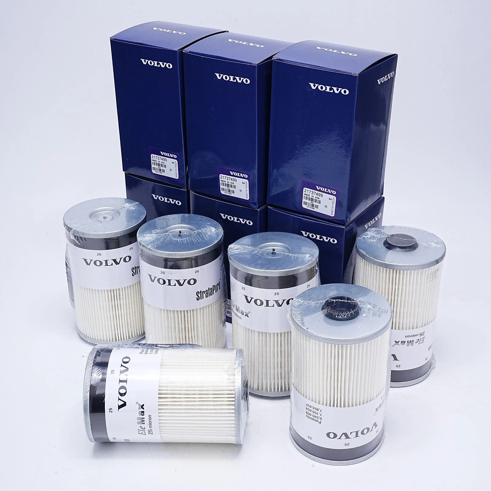 21737499 6 PCS Diesel Fuel Water Separator Filter For Volvo Trucks 25 Micron New