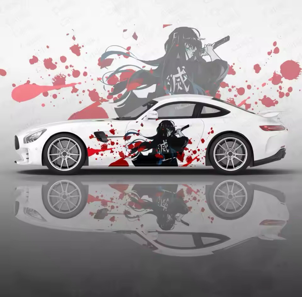 Itasha Custom Car Decals; Anime Inspired Car Decals; Itasha Side Decal,Both Side