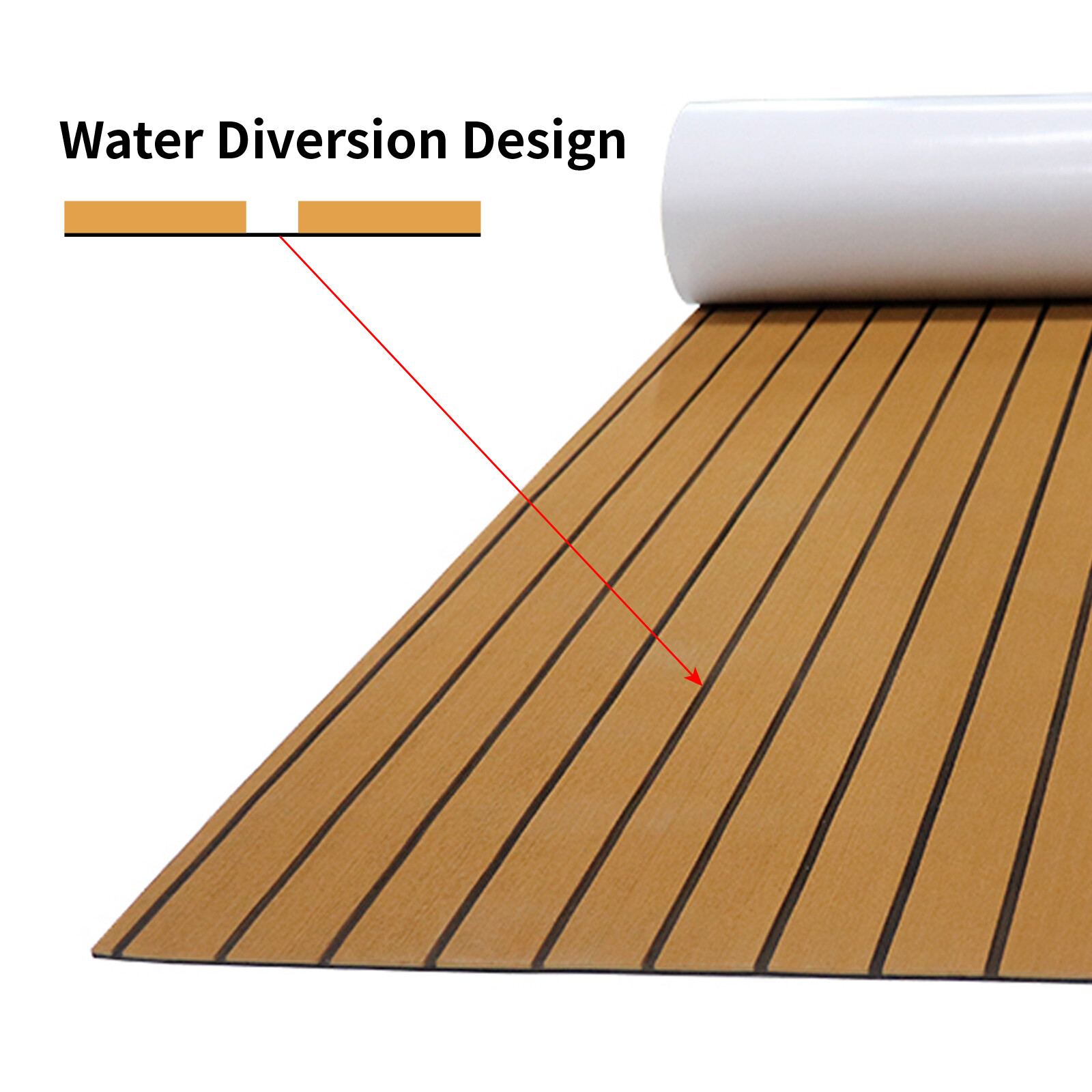 EVA Foam Faux Teak Decking Sheet Sea Deck Yacht Mat 95\