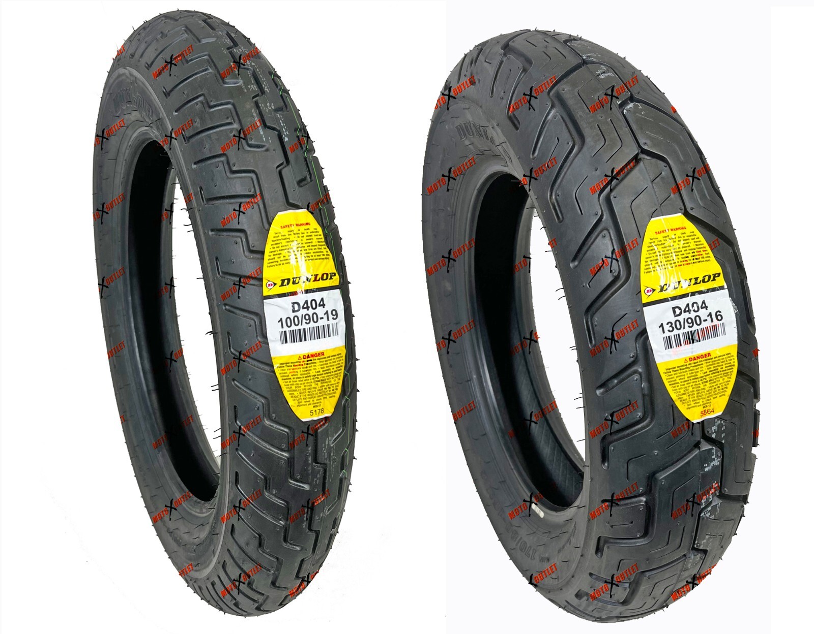 Dunlop D404 100/90-19 130/90-16 Front Rear Tire Set Motorcycle Tires