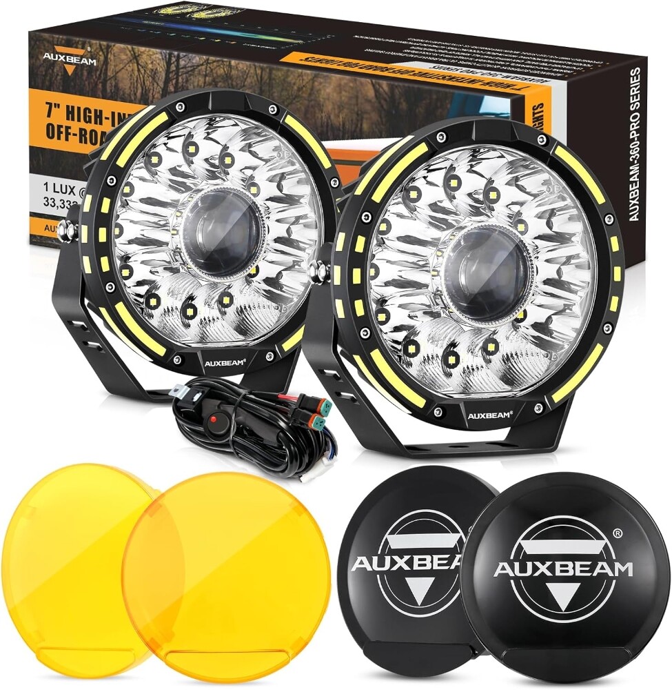 AUXBEAM 7 inch 360-PRO LED Work Light Bar Combo Fog Lamp Offroad Driving+Covers AUXBEAM 7 inch 360-PRO LED Work Light Bar Combo Fog Lamp Offroad Driving+Covers