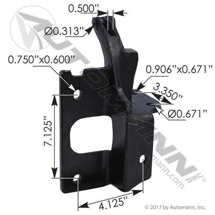 Automann 564.59618R Bumper Bracket   Rh, For Kenworth