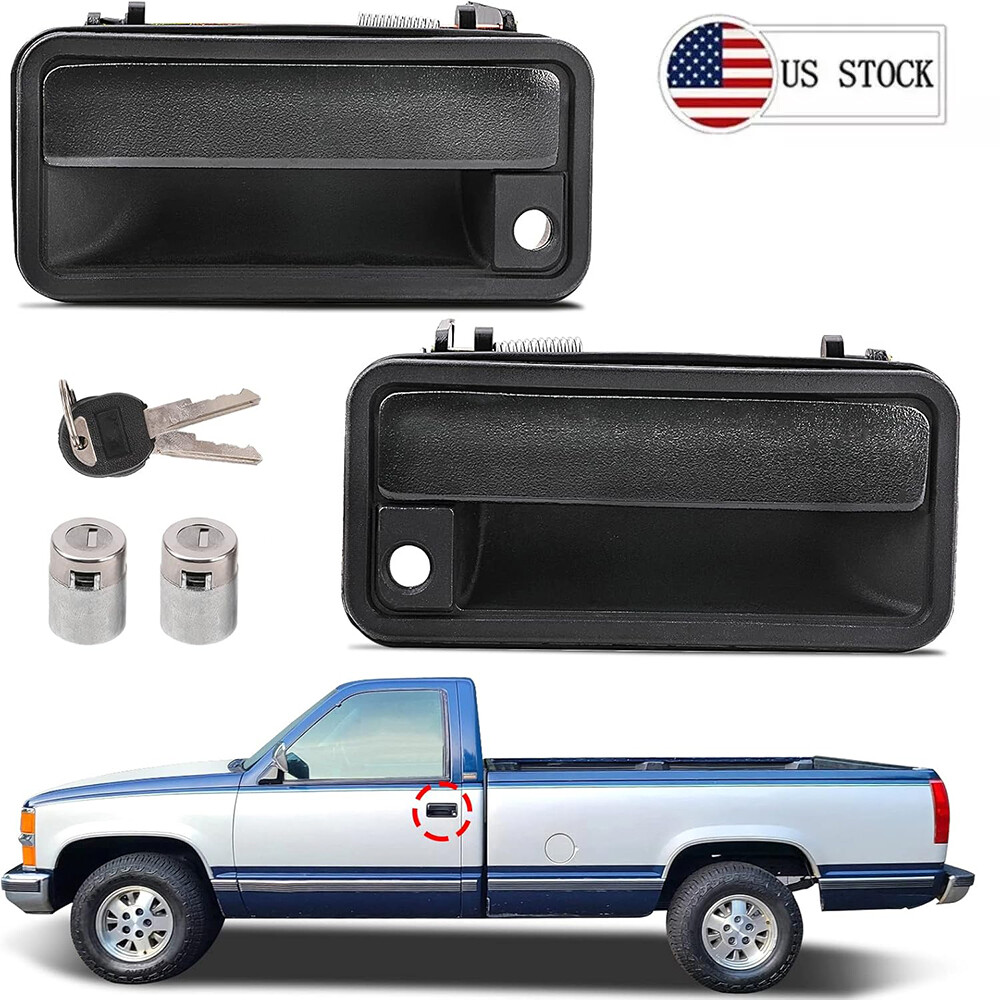 Pair Exterior Door Handle w/Lock Cylinder For Chevy/GMC 1500-3500 88-94 15742229 Pair Exterior Door Handle w/Lock Cylinder For Chevy/GMC 1500-3500 88-94 15742229