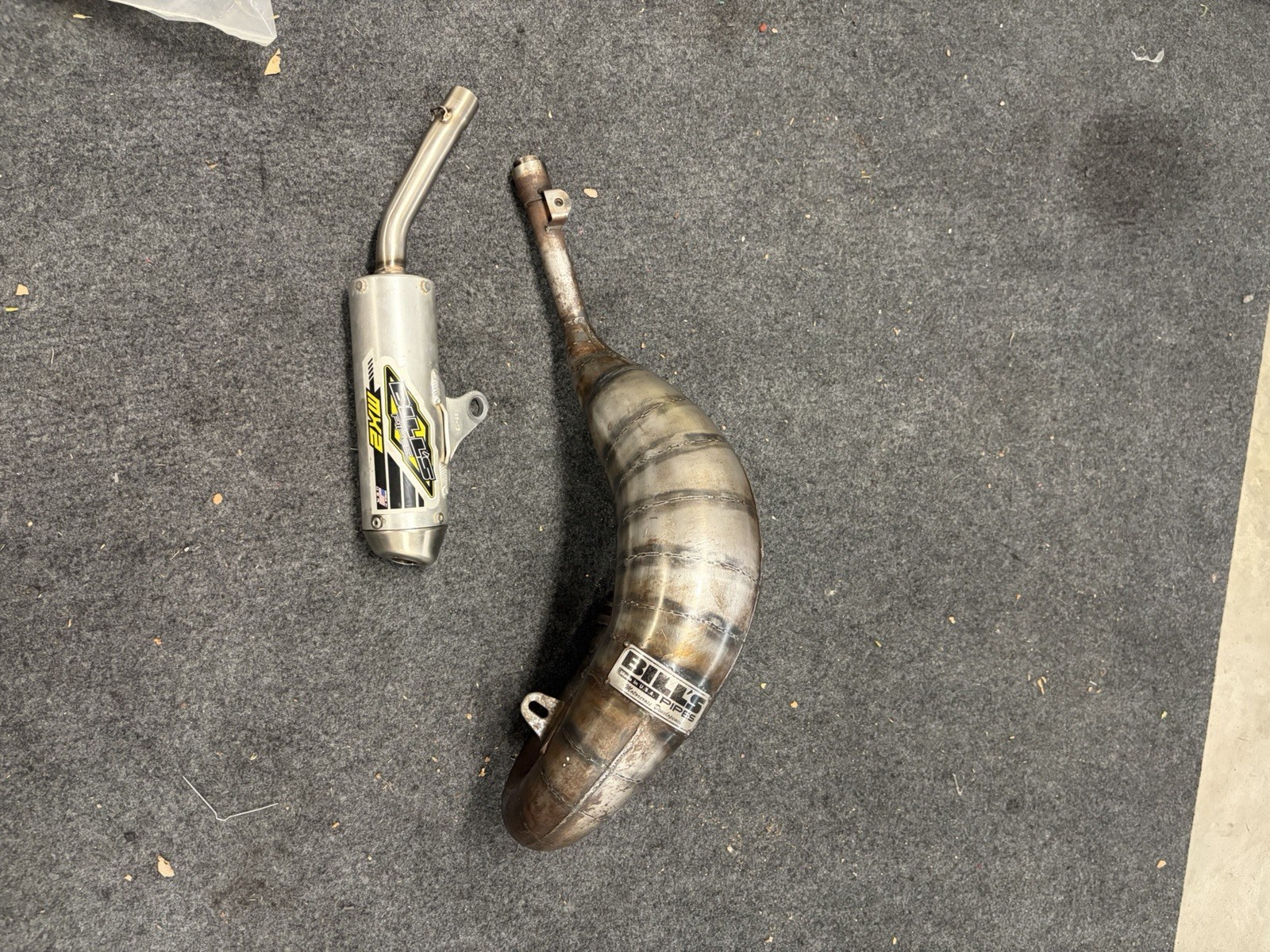 2002-2007 Suzuki Rm125 Bills Cone Pipe With Silencer 2002-2007 Suzuki Rm125 Bills Cone Pipe With Silencer