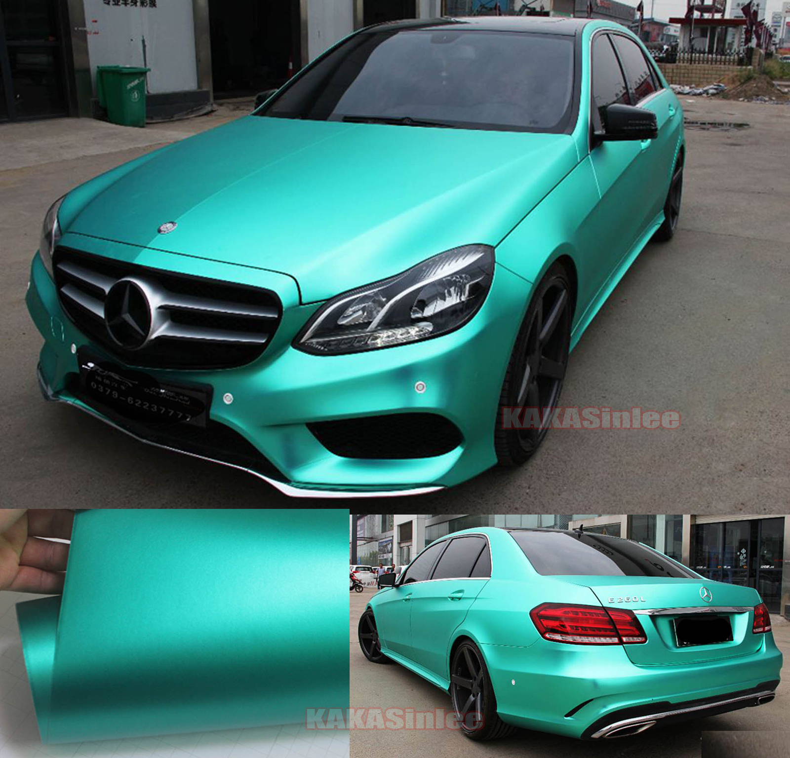 Whole Car Wrap 50FT Metallic Satin Matte Chrome Tiffany Vinyl Sticker Stretch US