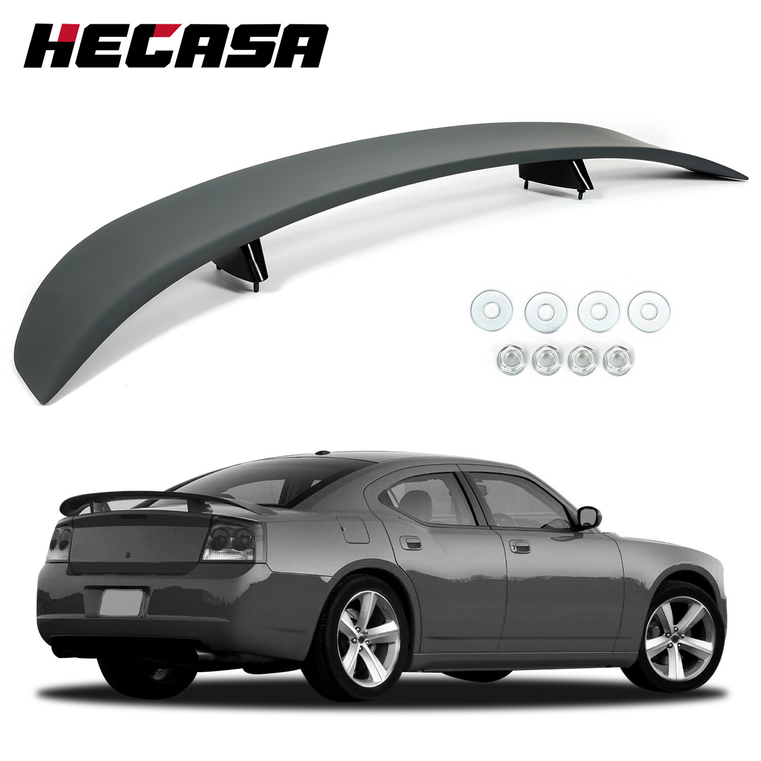 HECASA Rear Trunk Spoiler ABS For Dodge Charger RT 2006-2010 Factory Style