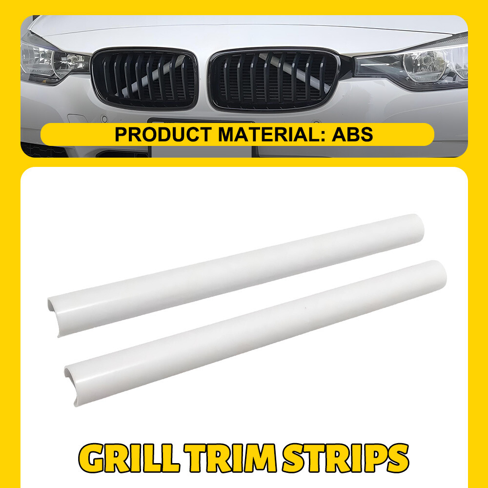 Grill Bar V Brace For BMW F31 F30 3 Series Front Grille Trim Strips Cover White