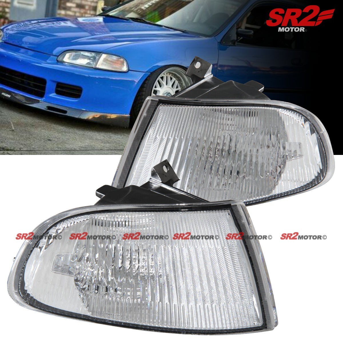For 92-95 Honda Civic Coupe Hatchback JDM Vision Clear Turn Signal Corner Lights For 92-95 Honda Civic Coupe Hatchback JDM Vision Clear Turn Signal Corner Lights