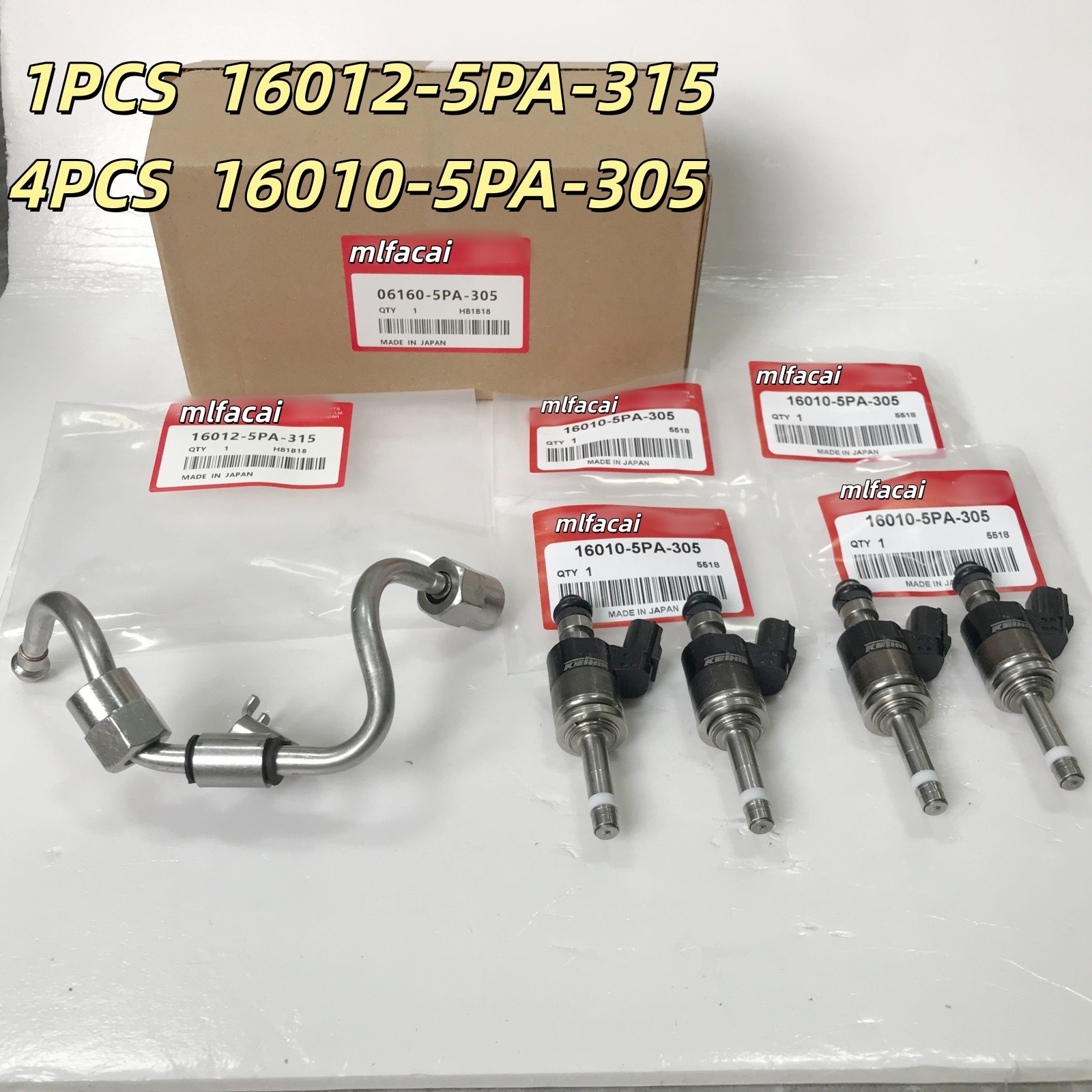 NEW For Honda Injector Kit Fuel 1.5L (VIN REQ) 06160-5PA-305 16012-5PA-315
