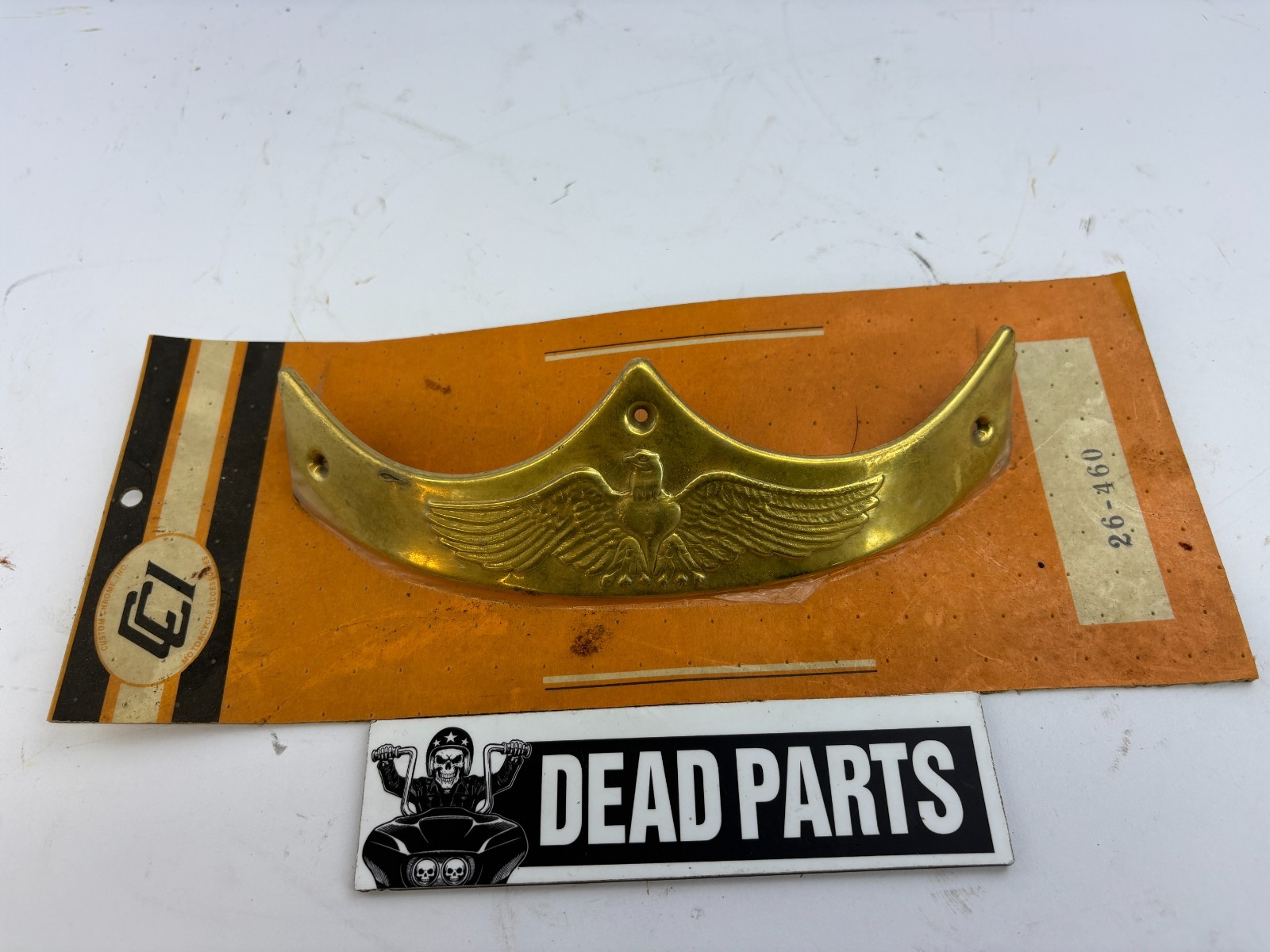 Harley gold eagle vintage fender tip trim bumper CCI 26-460