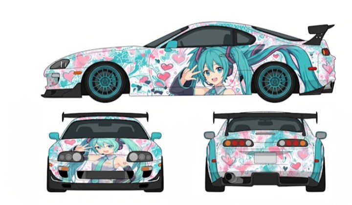 Custom Vehicle Wrap Design | Anime Style Itasha Car wrap design 