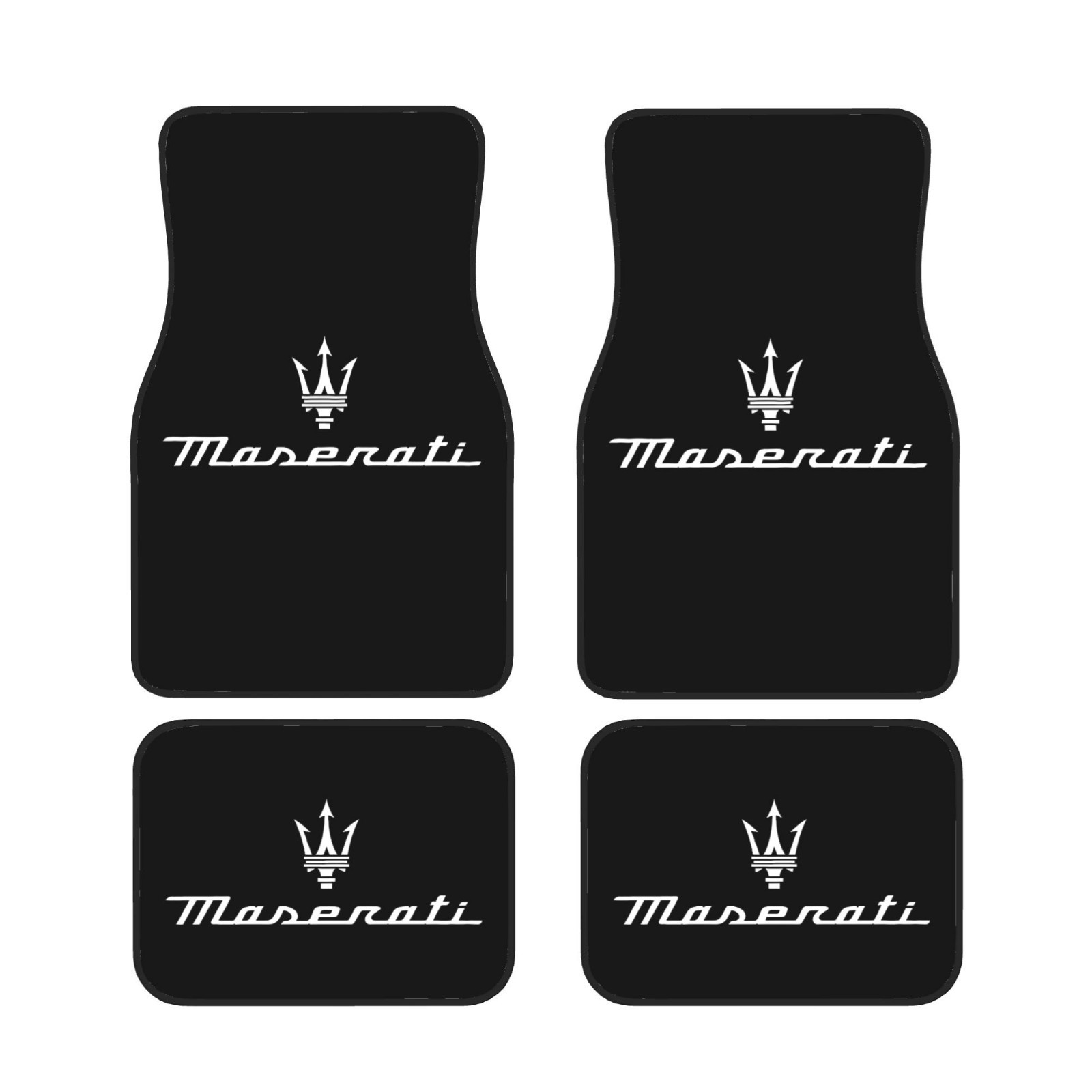 4 Piece Maserati Car Front & Rear Floor Mat Set Non-Slip Carpet Mats