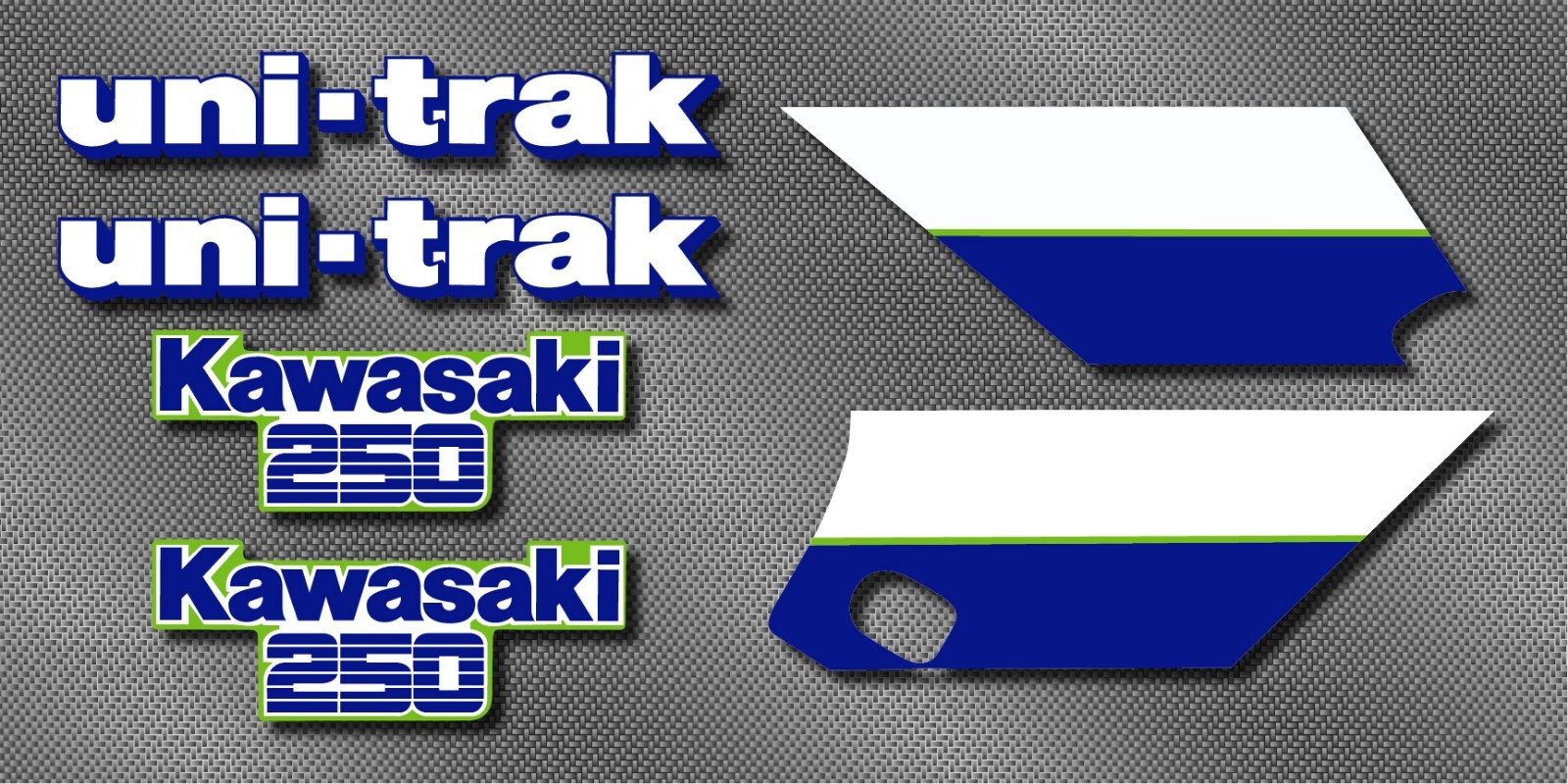1987 Kawasaki KX250 6pc Graphics Decals stickers Aufklebers 87' KX motocross MX