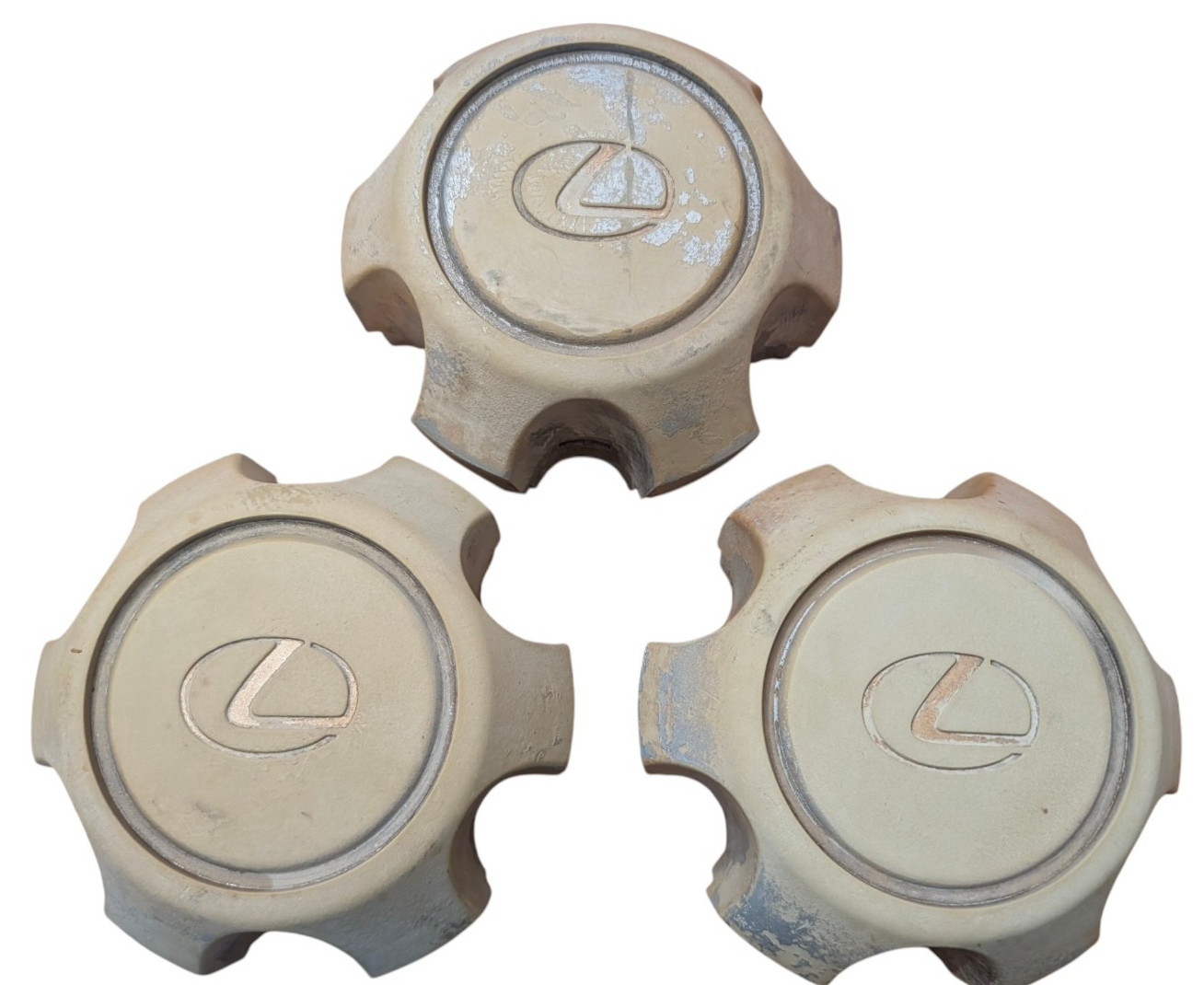 1996-1997 Lexus LX450 Silver Gold Logo Center Cap 42603-60221 x3***NOTES***