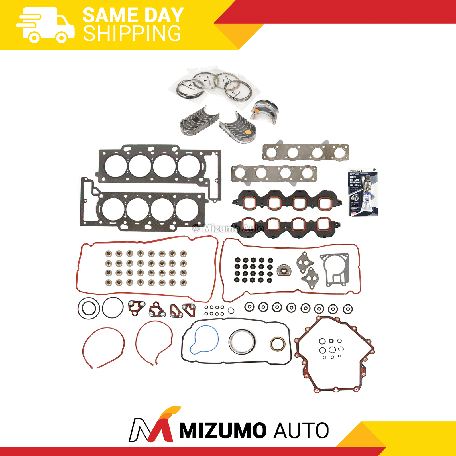 Full Gasket Set Bearings Rings Fit 95-96 Cadillac Deville Eldorado Seville  4.6L