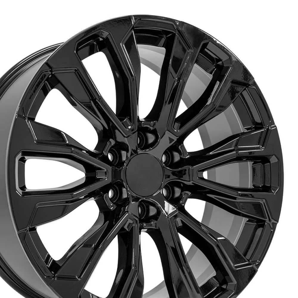 Single(1) OE Wheels CV30 22x9 Gloss Black Rim 6x139.7 28ET