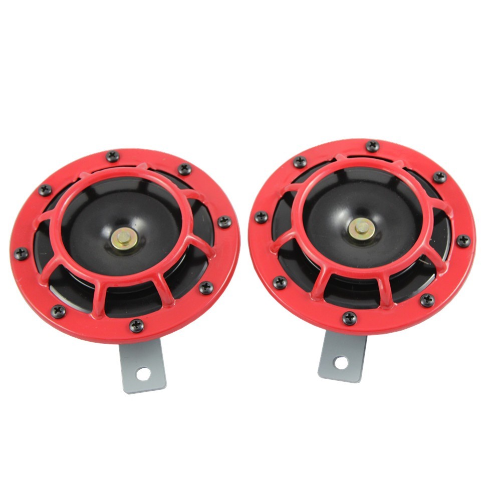 RED SUPER LOUD BLAST TONE GRILL MOUNT 12V ELECTRIC COMPACT CAR HORN 335HZ/400HZ RED SUPER LOUD BLAST TONE GRILL MOUNT 12V ELECTRIC COMPACT CAR HORN 335HZ/400HZ