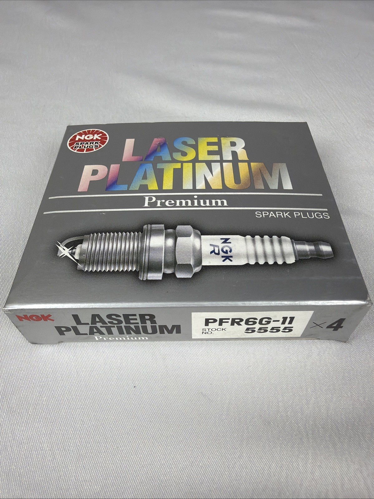 🔥4x NGK 5555 LASER PLATIUM SPARK PLUGS PFR6G11 OEM 4-PACK 🔥