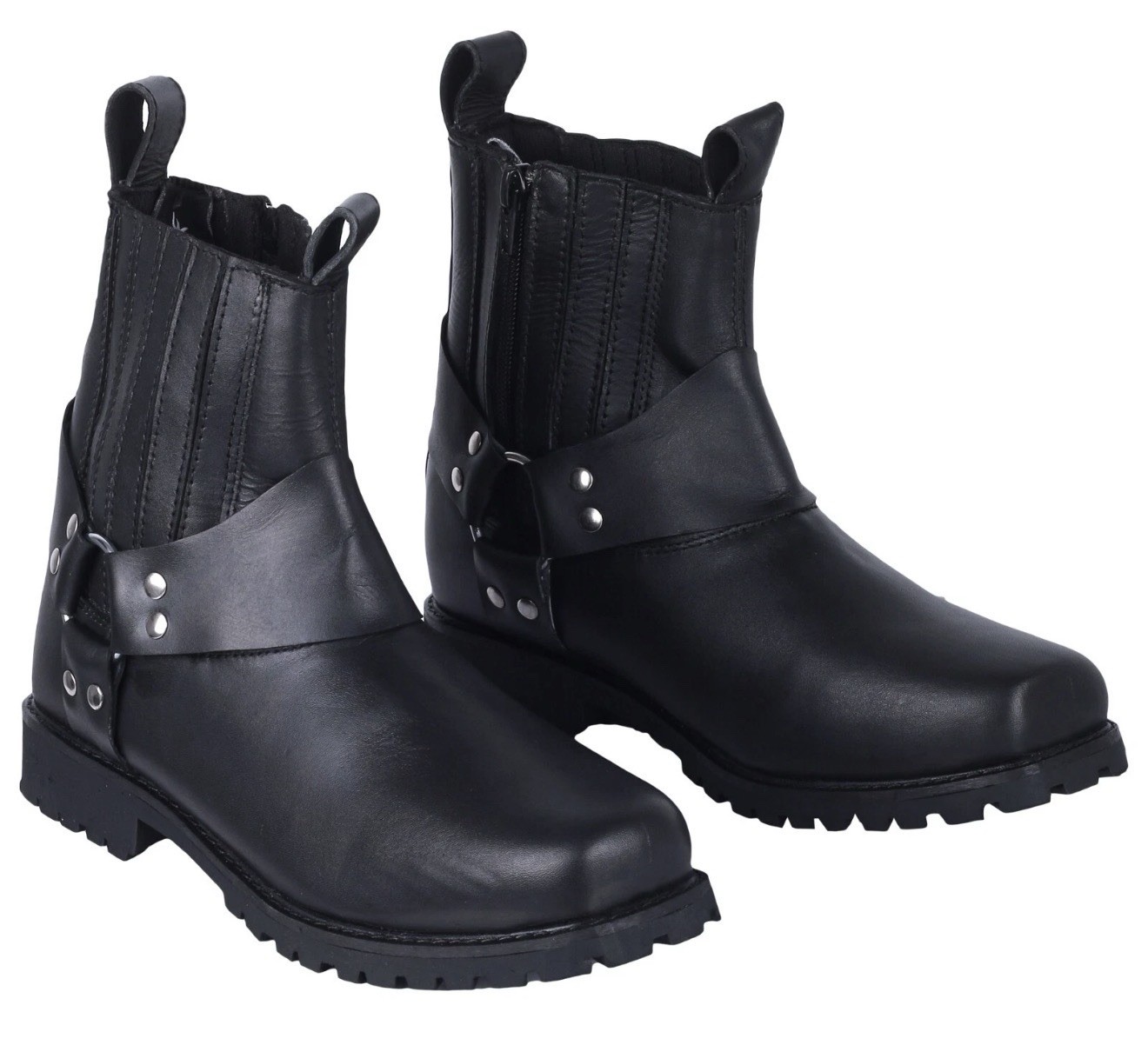 Australian Bikers Mens Motorcycle Cruiser Short Rebel Harness Leather Biker Boot Australian Bikers Mens Motorcycle Cruiser Short Rebel Harness Leather Biker Boot