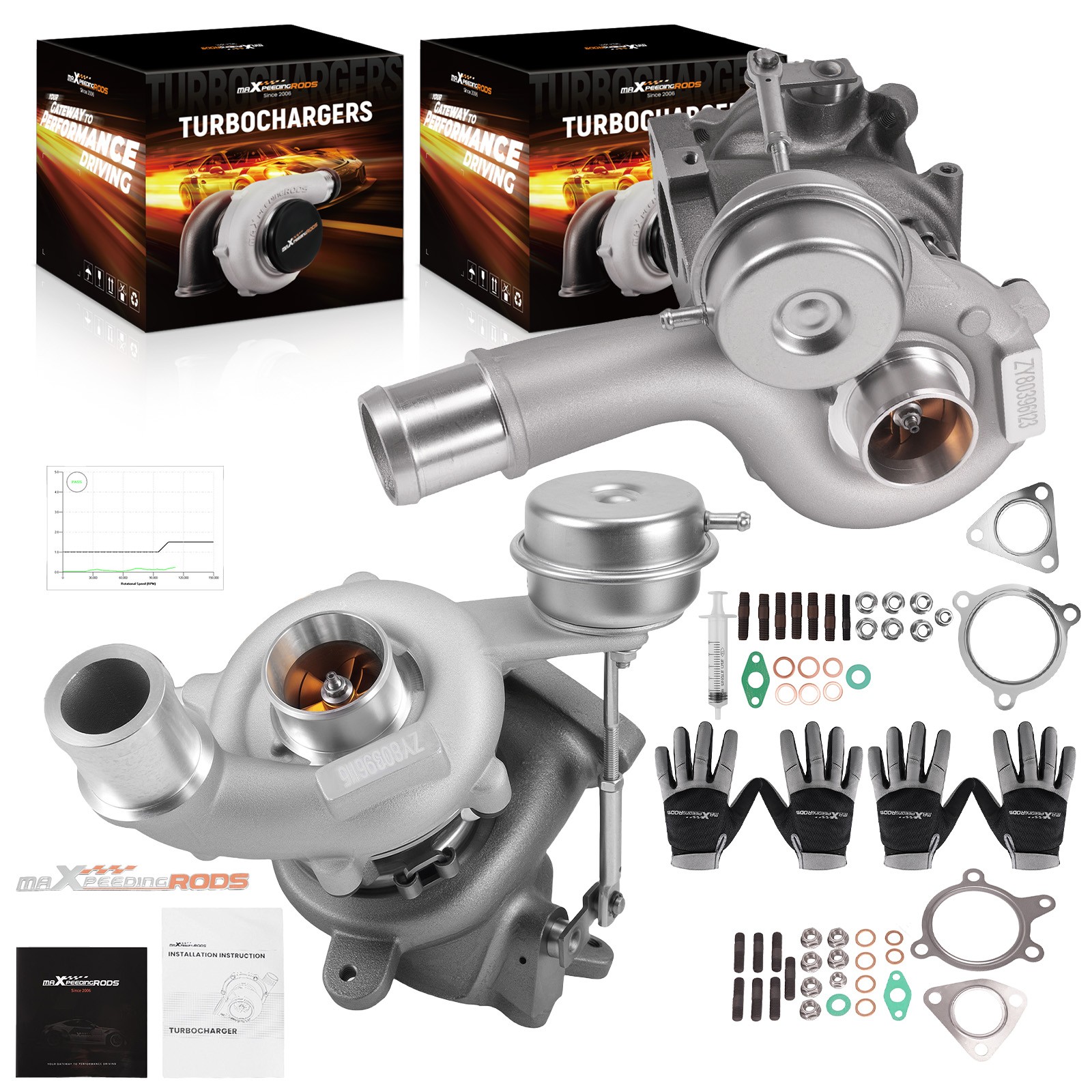 Billet Pair Turbo for Ford Explorer Flex Taurus Lincoln MKS MKT 3.5 L 2010-2019