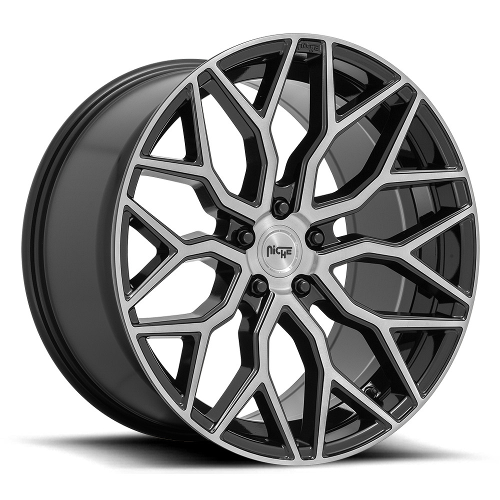 Niche 1PC M262 Mazzanti 20x9 5x4.5 Gloss Black Brushed Face Wheel 20\
