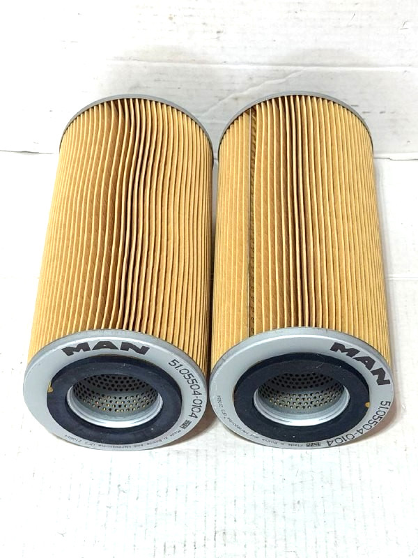 Lot of 2 MAN 51.05504-0104 Engine Element Oil Filter